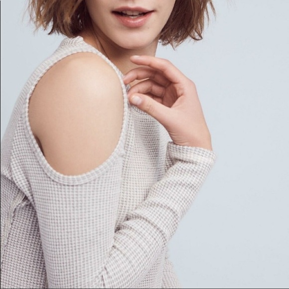 Sol Angles Open Waffle Knit Cutout Shoulder Dress - Picture 6 of 8